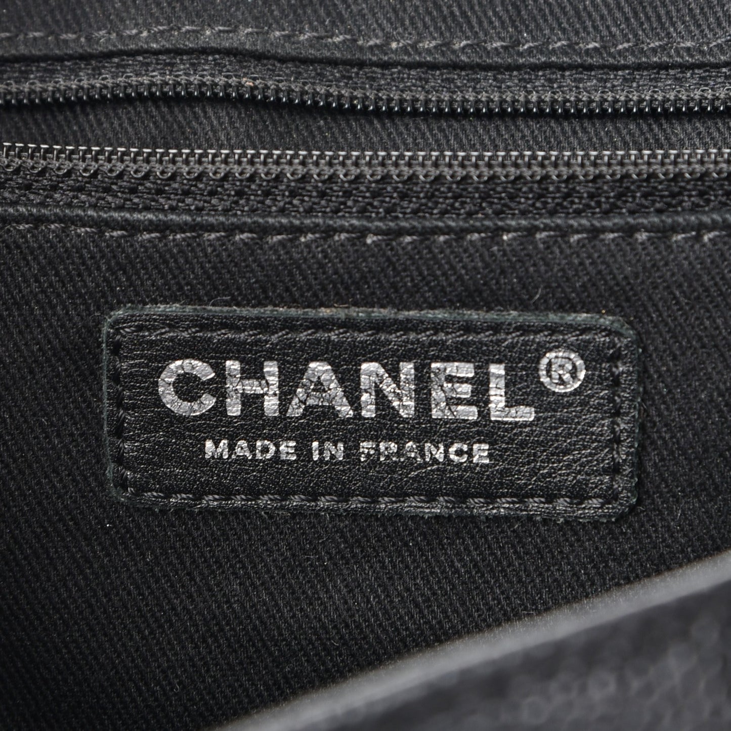 Caviar Half Moon Large Flap Black
