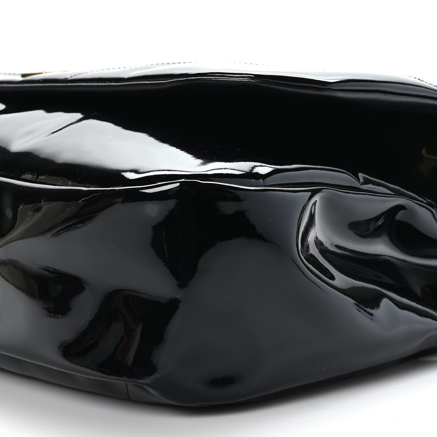 Patent Matelasse Monogram Large Jamie 4.3 Black