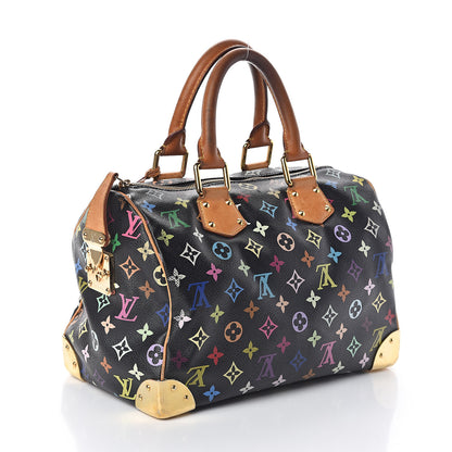 Louis Vuitton Monogram Multicolor Speedy 30 Black 2 of 9