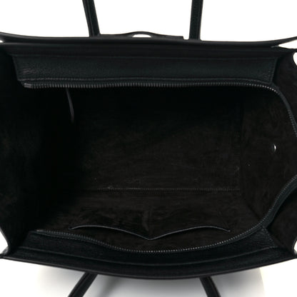 Celine Drummed Calfskin Mini Luggage Black 5 of 13