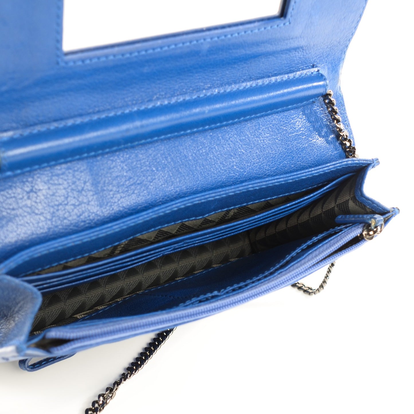 Lambskin PS1 Large Chain Wallet Royal Blue