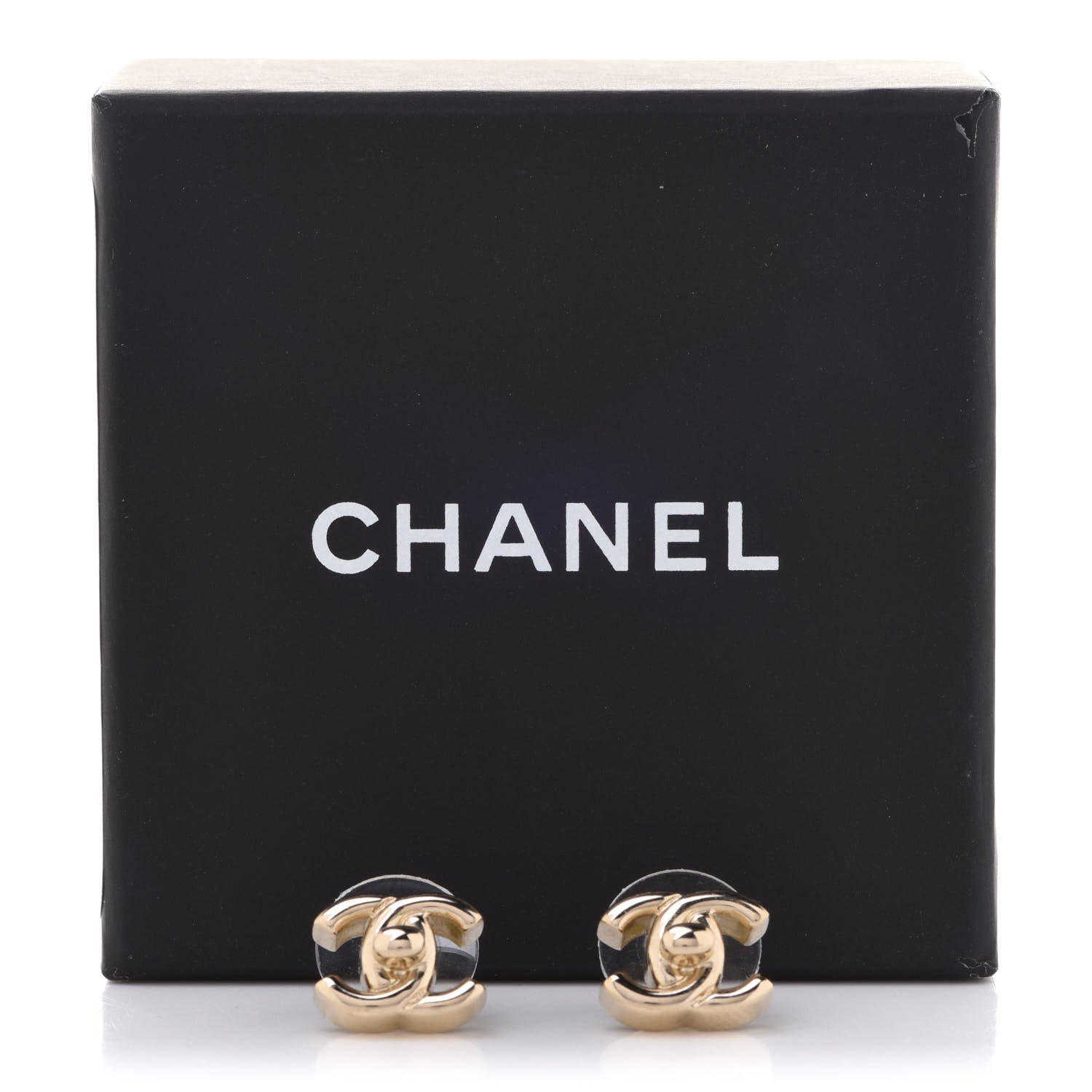 Chanel Metal CC Turnlock Earrings Gold 5 of 5