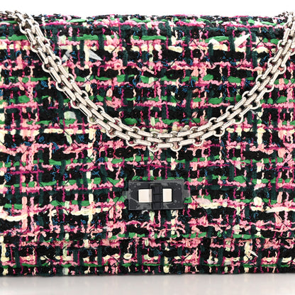 Chanel Tweed Quilted Reissue Wallet On Chain WOC Pink Multicolor 9 of 12