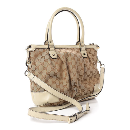 Gucci Monogram Margaux Calfskin Medium Sukey Top Handle Bag Beige Ebony Mystic White 4 of 11