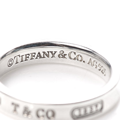 Tiffany Sterling Silver Narrow 1837 Band Ring 54 7 4 of 5