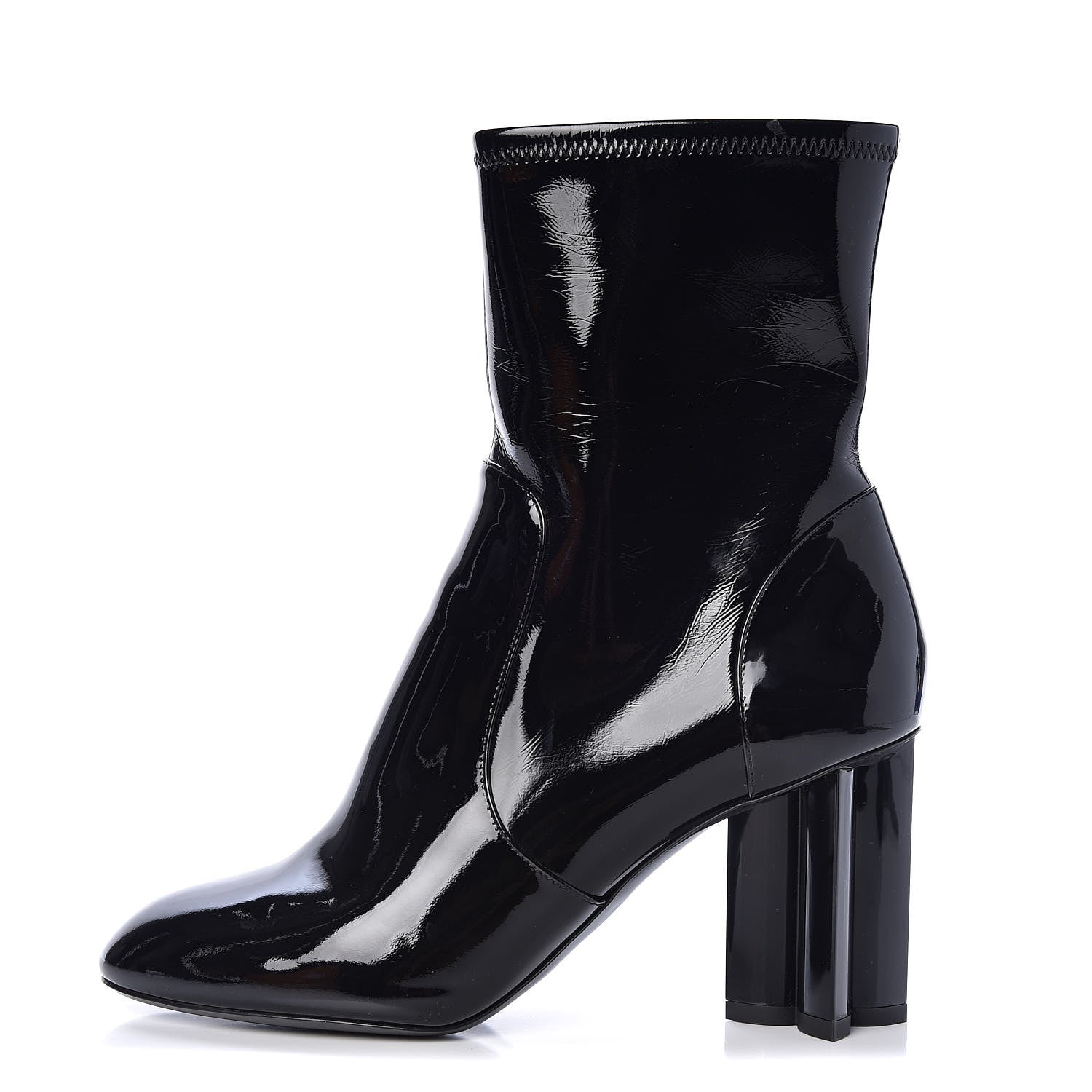 Louis Vuitton Patent Silhouette Ankle Boots 38.5 Black 1 of 9