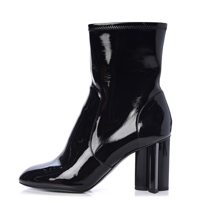 Louis Vuitton Patent Silhouette Ankle Boots 38.5 Black 1 of 9