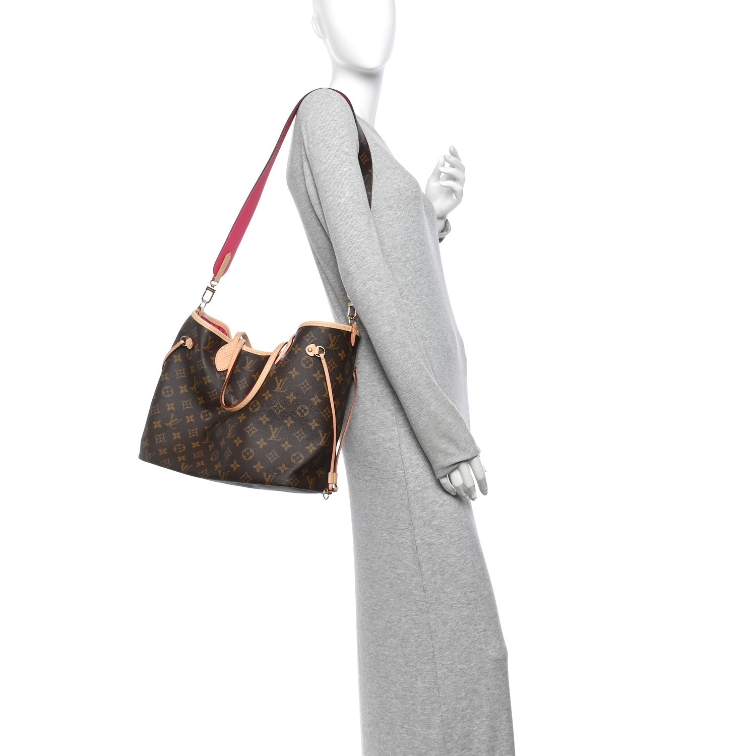 Louis Vuitton Monogram Inside Out Neverfull Bandouliere MM Rose Pondichery 2 of 11