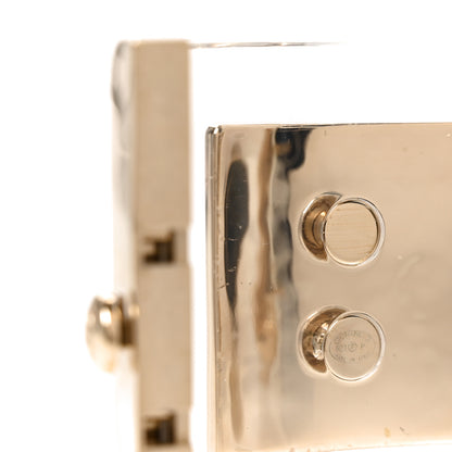 Chanel Resin Crystal CC Cuff Light Gold 4 of 4