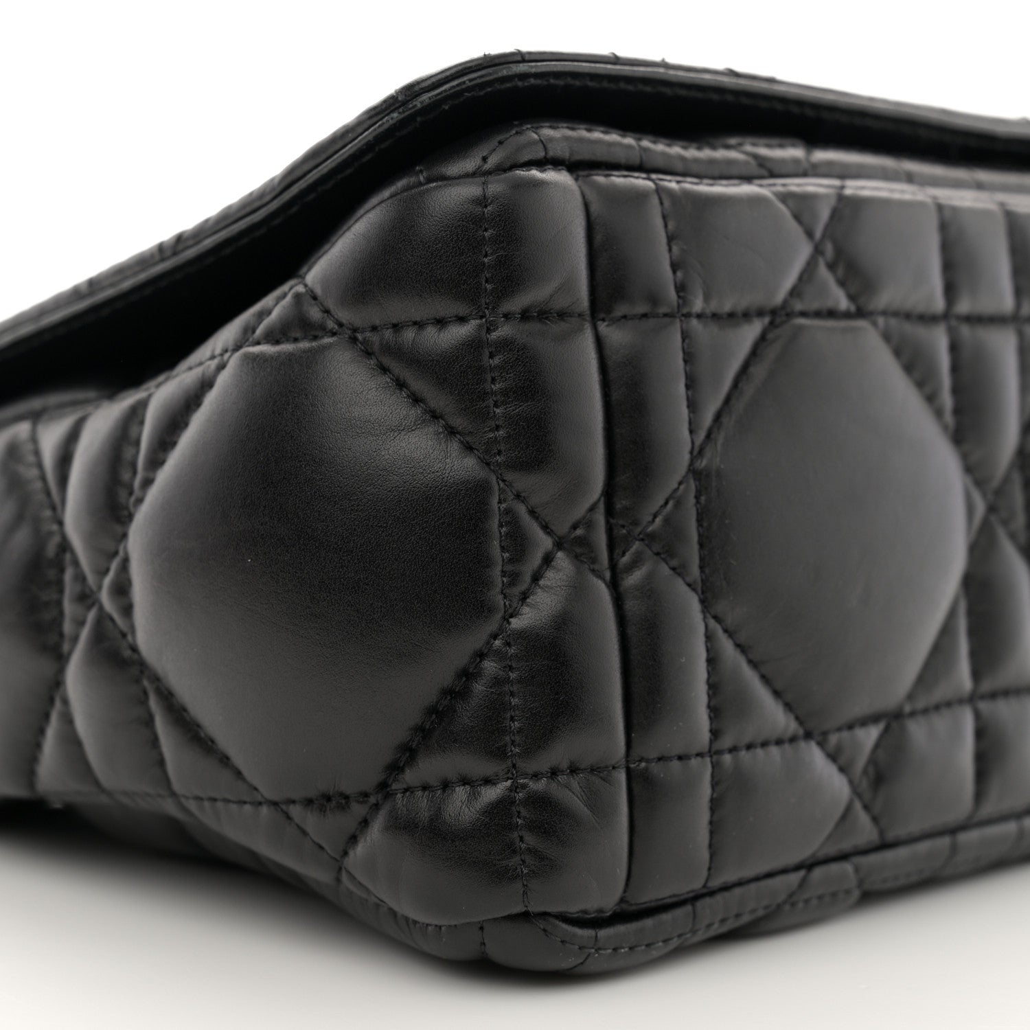 Christian Dior Calfskin Macrocannage Medium Caro Bag Black 9 of 11