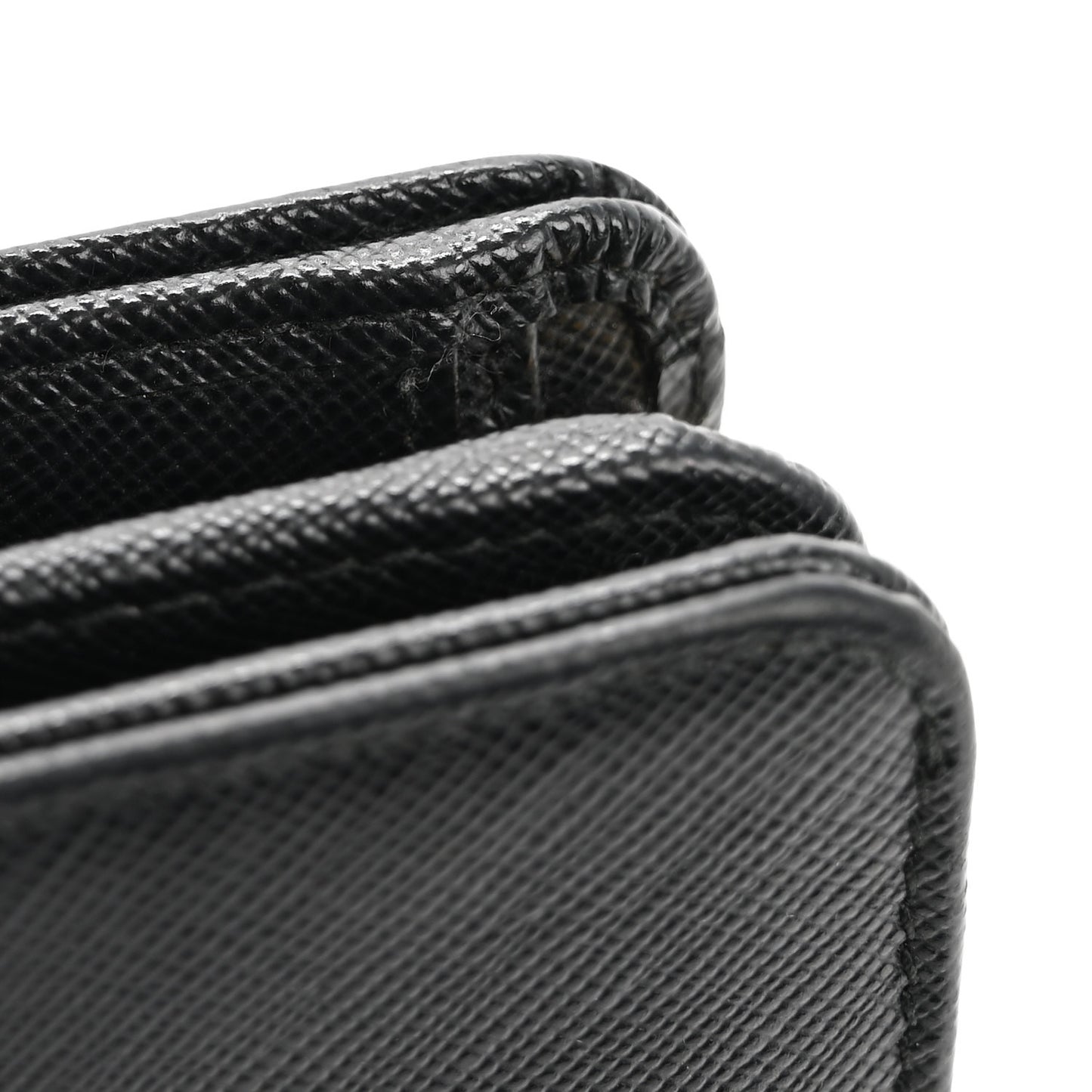 Saffiano Metal Compact Wallet Black