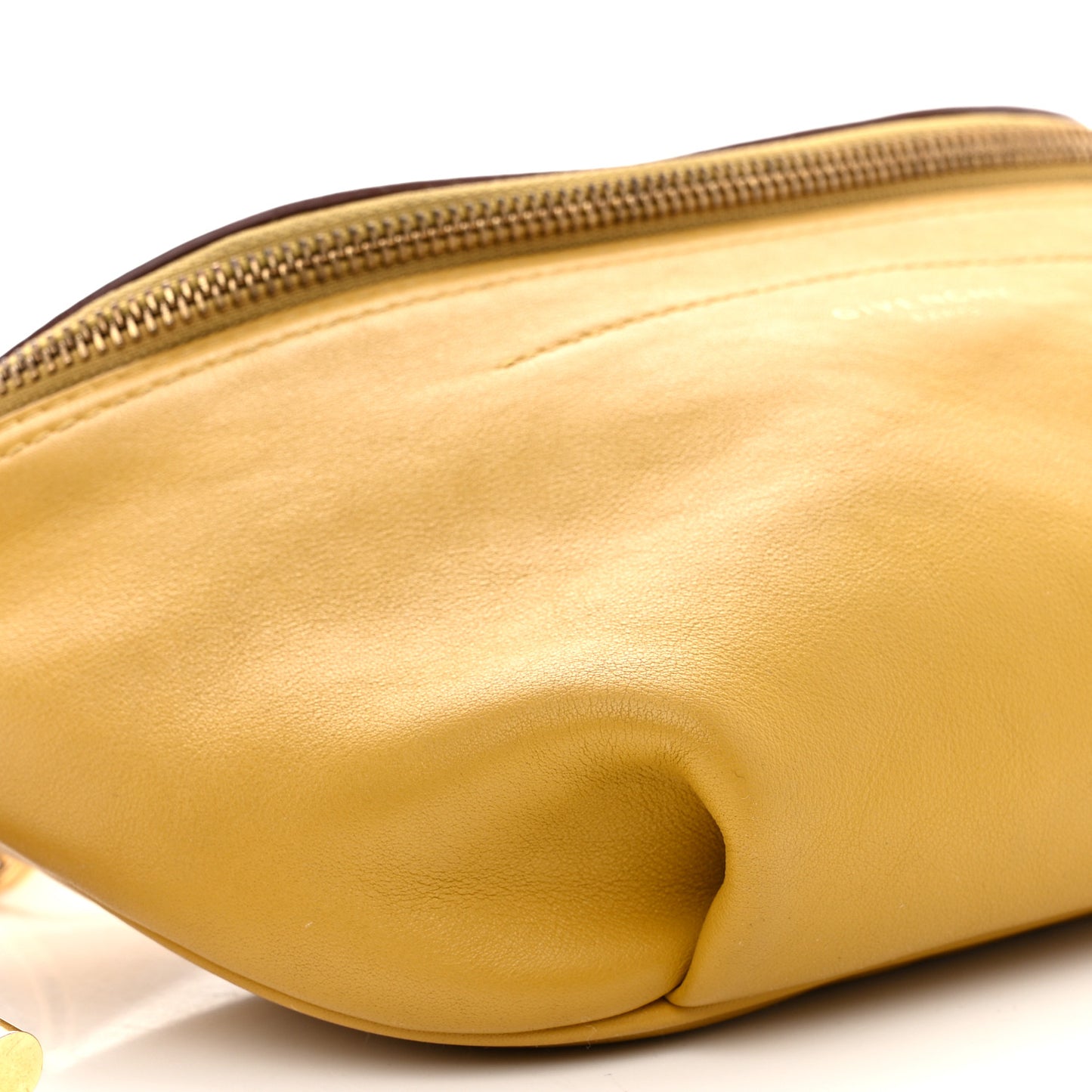 Calfskin Whip Bum Bag Yellow Curry