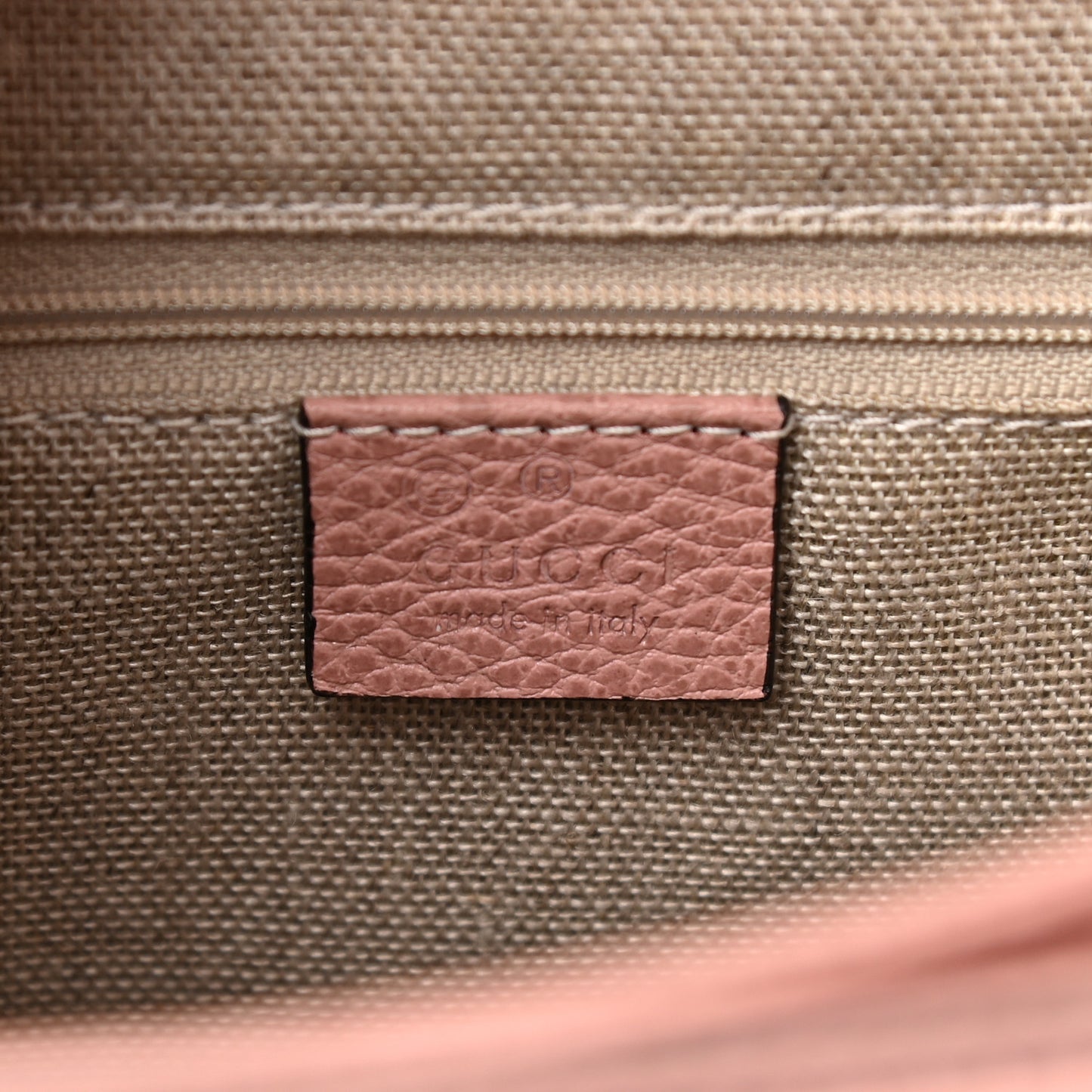 Dollar Calfskin Medium Interlocking G Top Handle Shoulder Bag Soft Pink