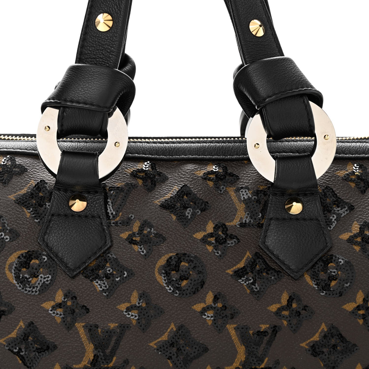 Louis Vuitton Monogram Sequins Eclipse Speedy 28 Black 7 of 9