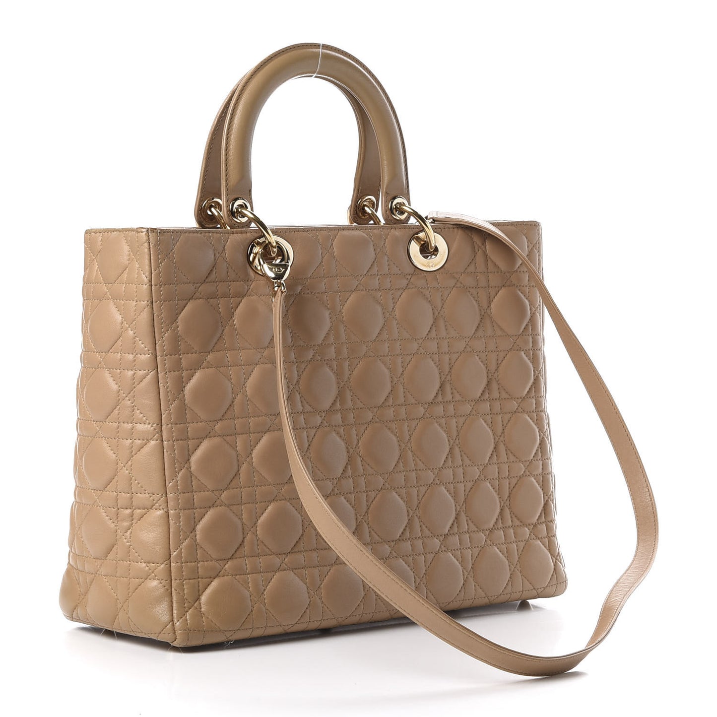 Lambskin Cannage Large Lady Dior Beige