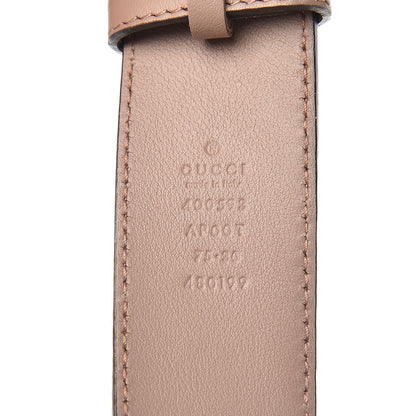 Gucci Calfskin Double G 40mm Belt 75 30 Porcelain Rose 3 of 4