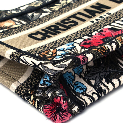 Christian Dior Canvas Embroidered Mille Fleurs Mini Book Tote Multicolor 6 of 7