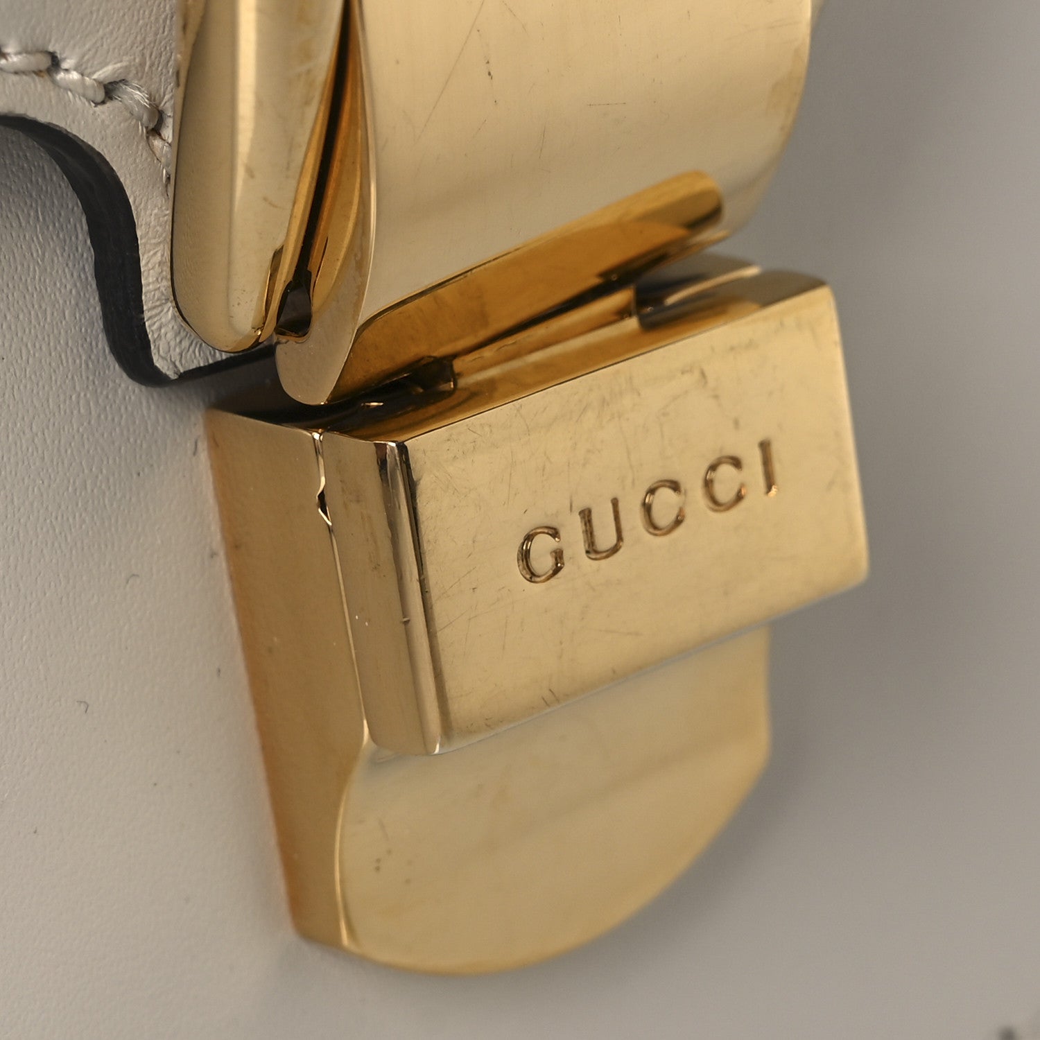 Gucci Calfskin Small Sylvie Shoulder Bag Off White 11 of 13