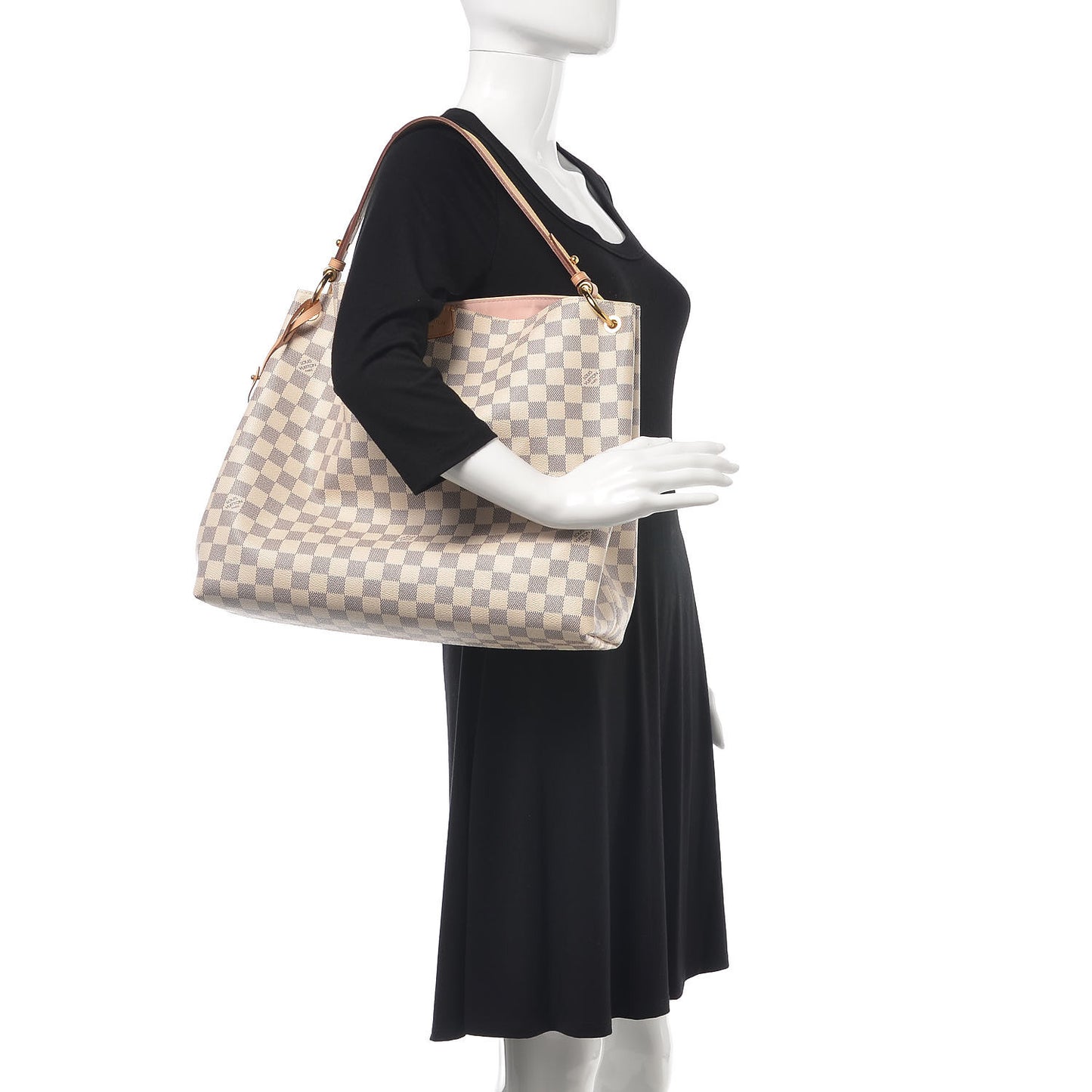 Damier Azur Graceful MM Rose Ballerine