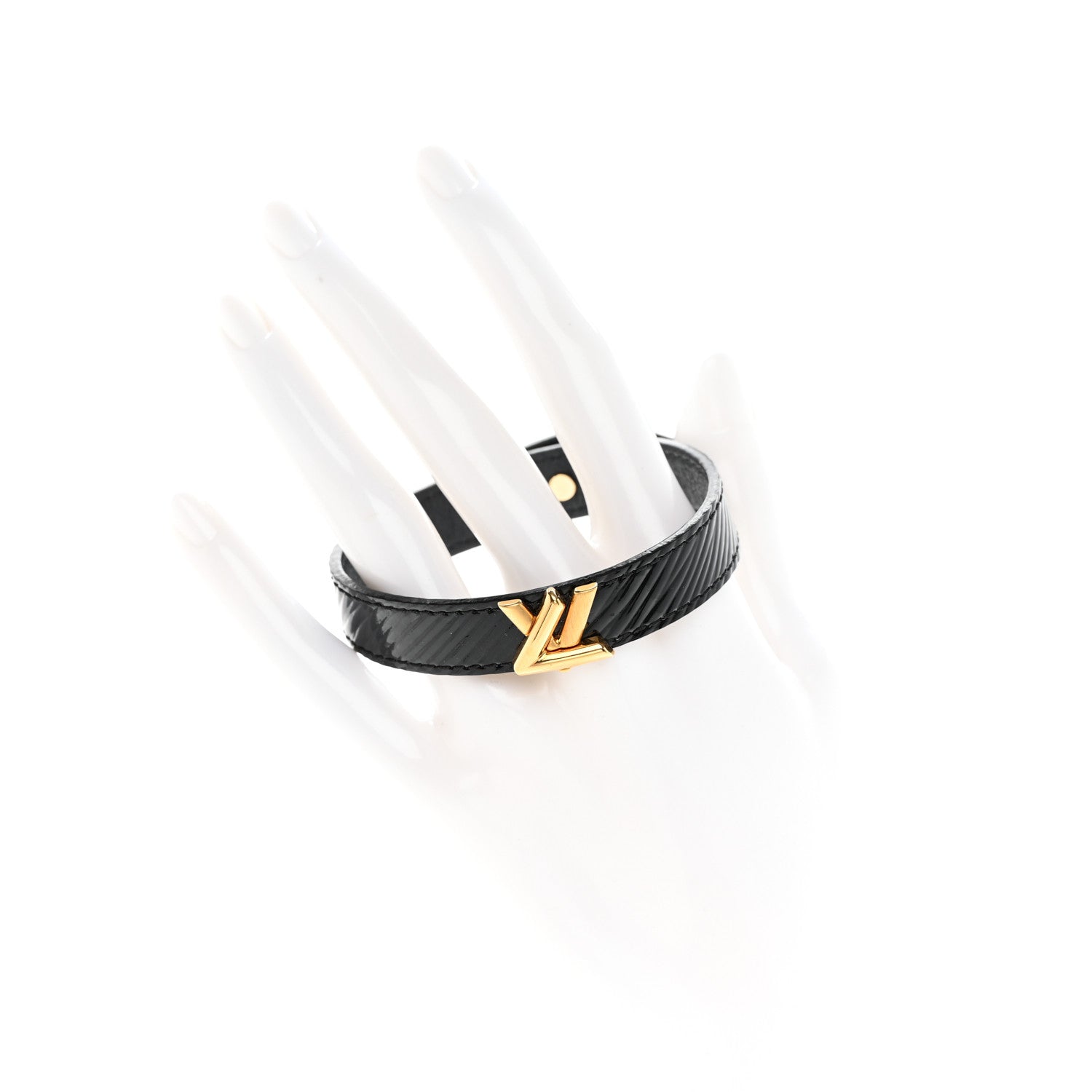 Louis Vuitton Electric Epi Twist It Bracelet 19 Black 3 of 9