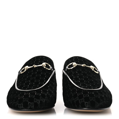 Gucci Velvet GG Monogram Womens Princetown Slippers 37.5 Black 3 of 12