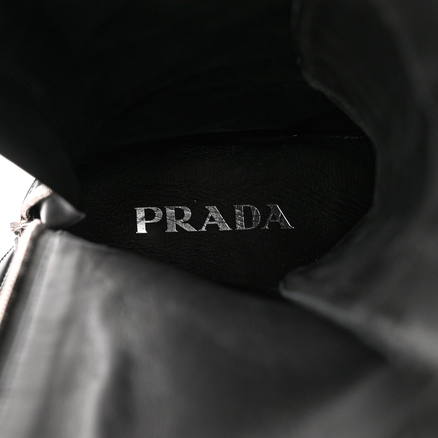 Prada Re-Nylon Spazzolato Rois Metal Triangle Logo Tall 50mm Combat Boots 37.5 Black 8 of 8
