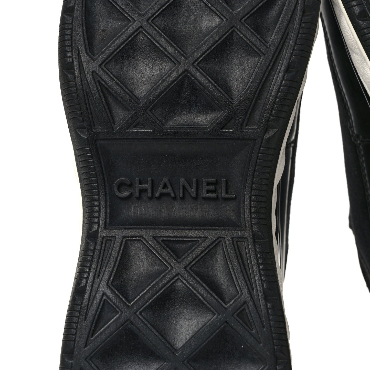 Velvet Calfskin Mixed Fibers CC Sneakers 36 Black