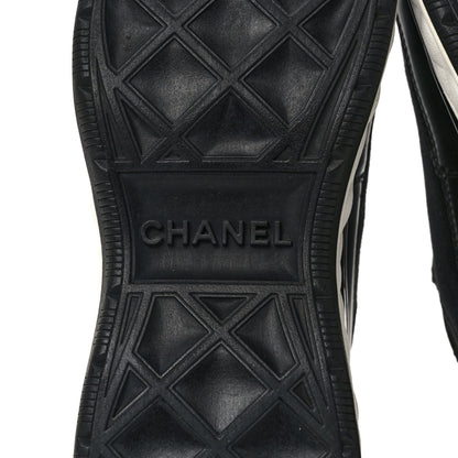 Chanel Velvet Calfskin Mixed Fibers CC Sneakers 36 Black 7 of 9