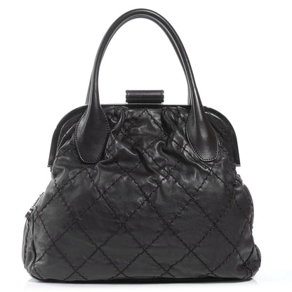 Chanel Lambskin Expandable Stitched Frame Top Bag Black 1 of 7