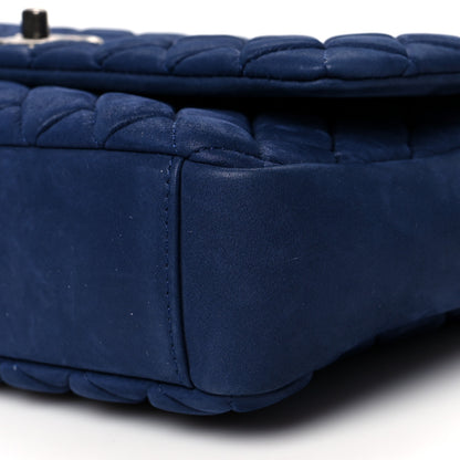 Chanel Iridescent Calfskin Quilted Large New Bubble Flap Navy 8 of 8