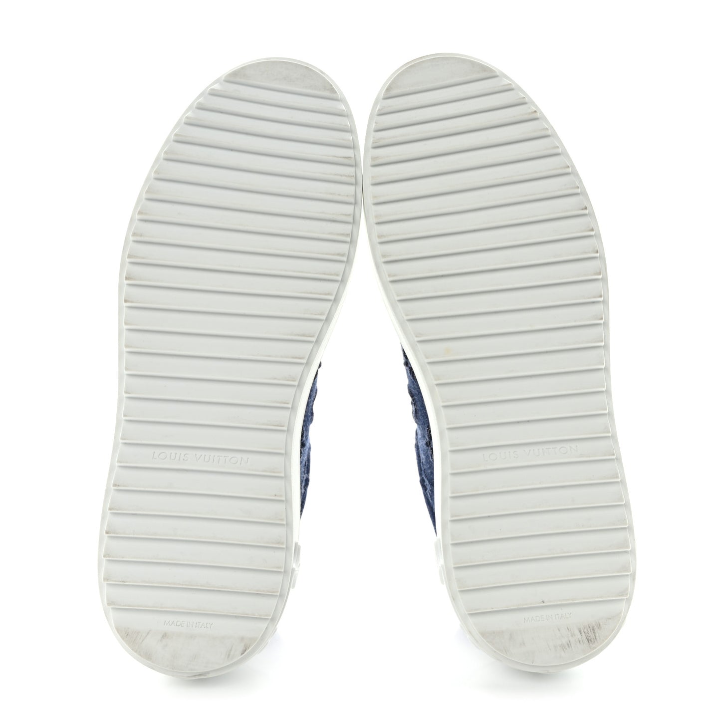 Denim Monogram Debossed Time Out Sneakers 37.5 Blue
