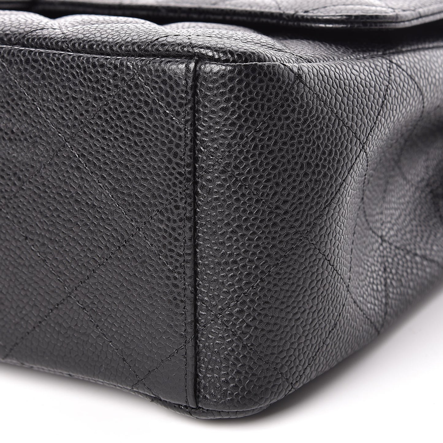 Caviar Quilted Maxi Double Flap Black