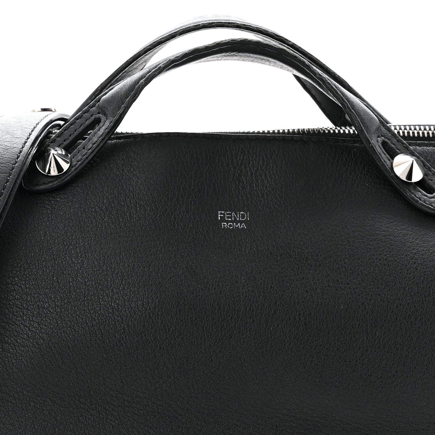Fendi Vitello Dolce Large By The Way Boston Bag Black 9 of 12