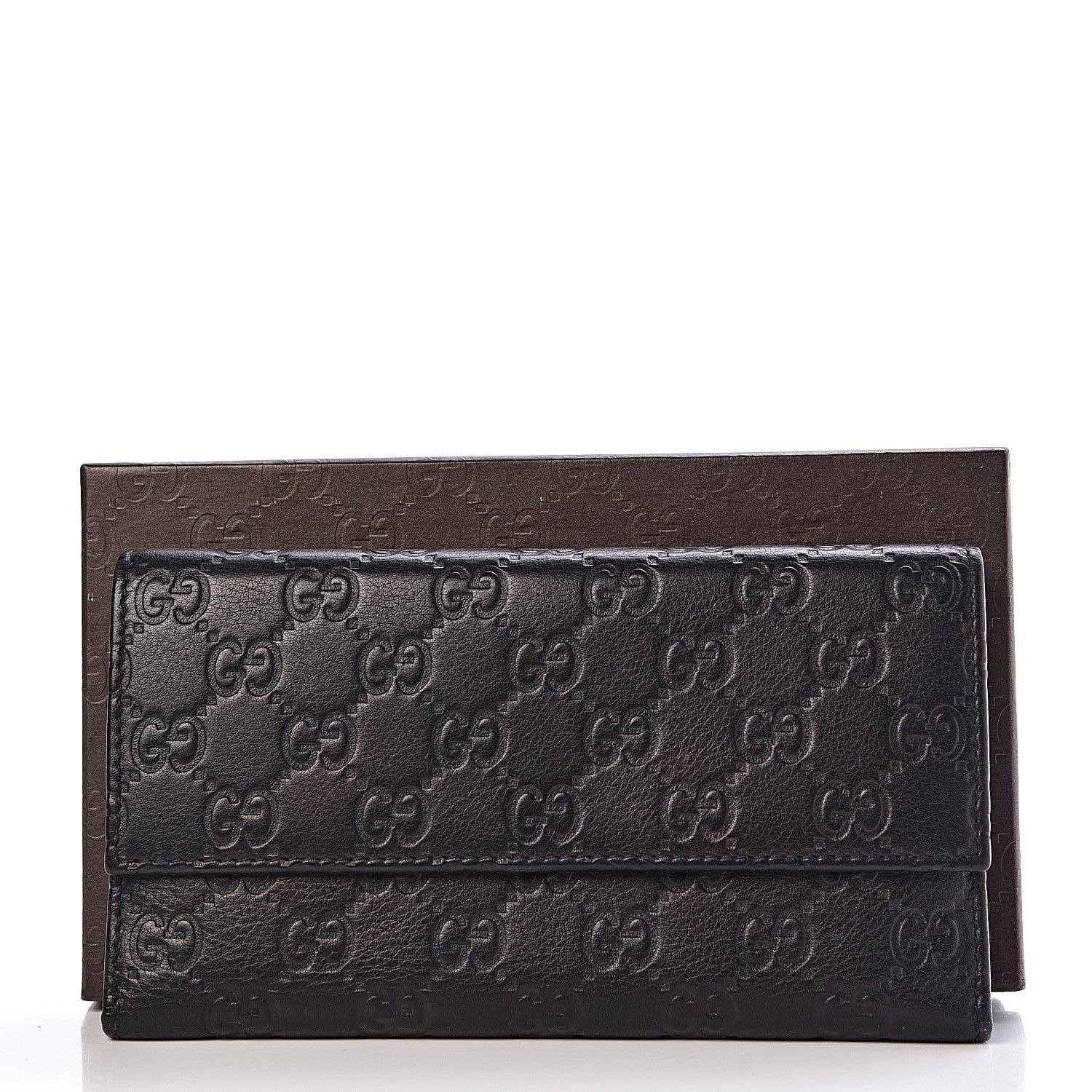 Gucci Guccissima Continental Flap Wallet Black 13 of 13