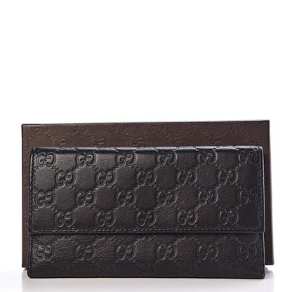 Gucci Guccissima Continental Flap Wallet Black 13 of 13