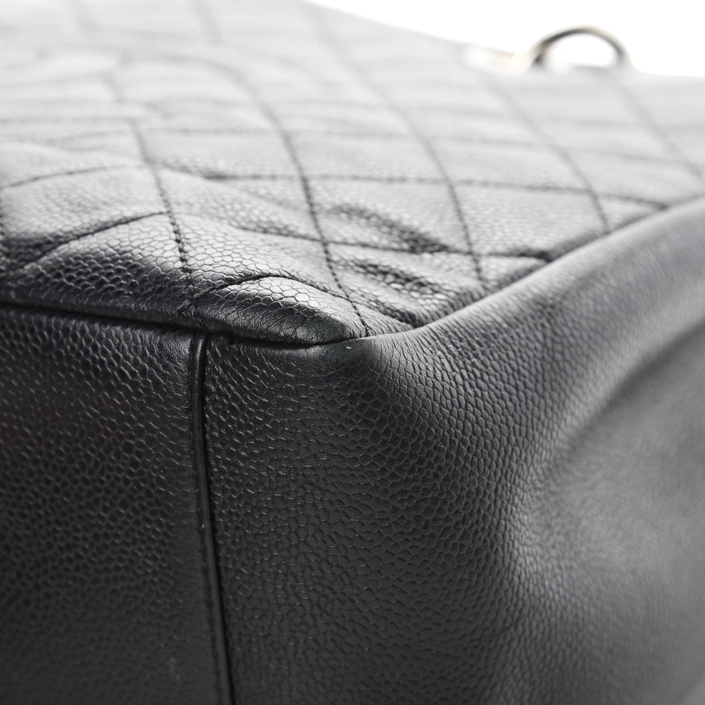 Caviar Quilted Grand Shopping Tote GST Black