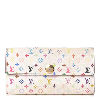 Louis Vuitton Monogram Multicolor Sarah Wallet White 1 of 20