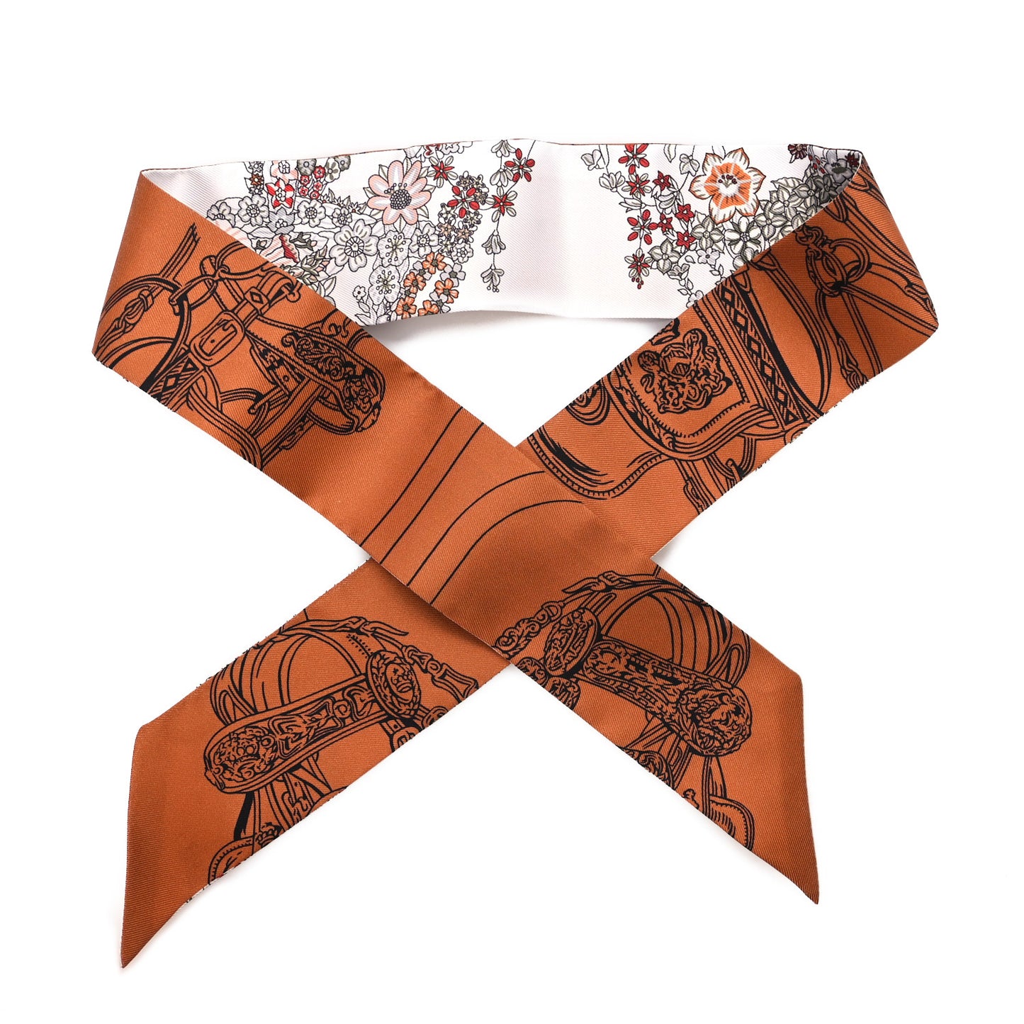 Silk Brides De Gala En Fleurs Twilly White Gris Cuir