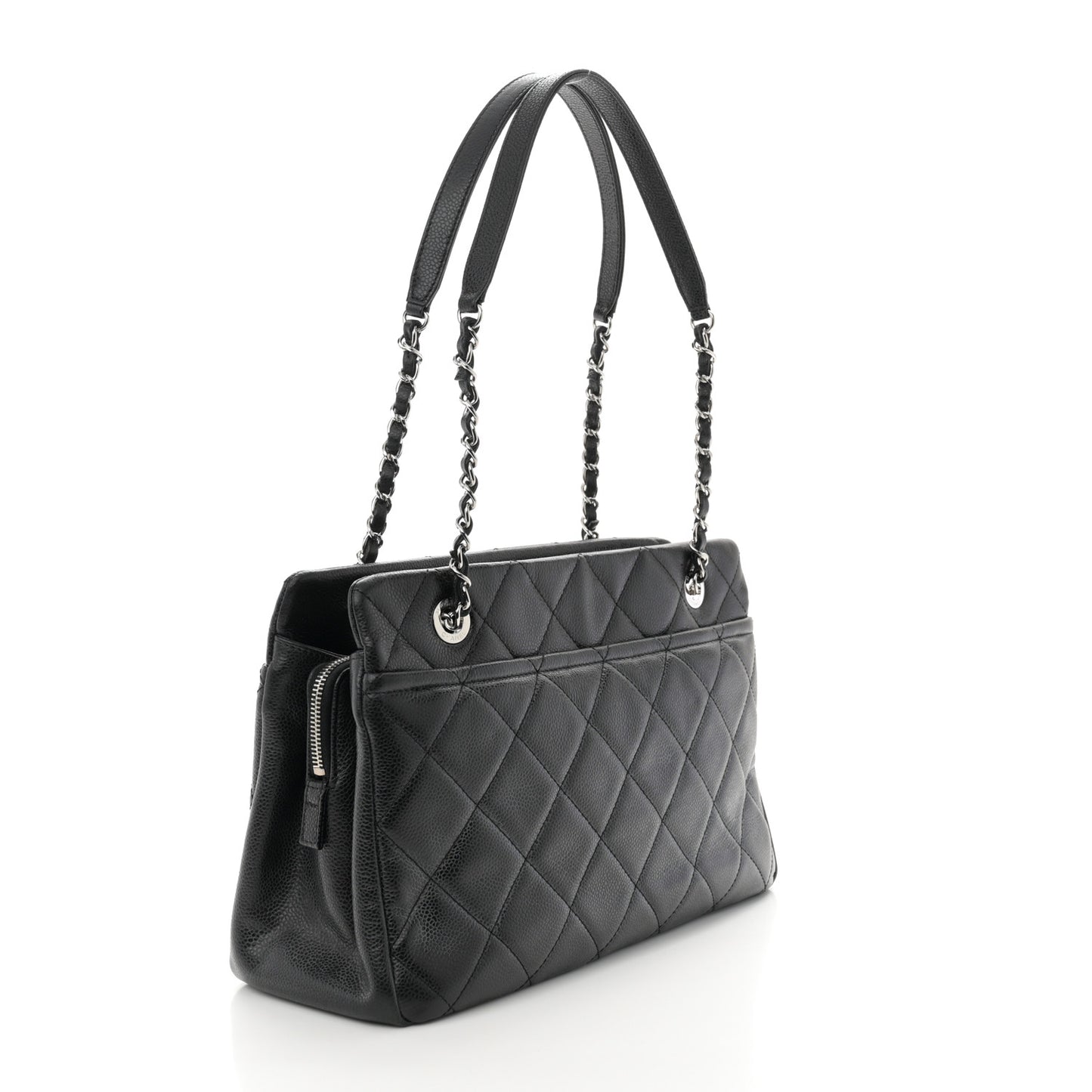 Caviar Quilted Timeless CC Soft Tote Black