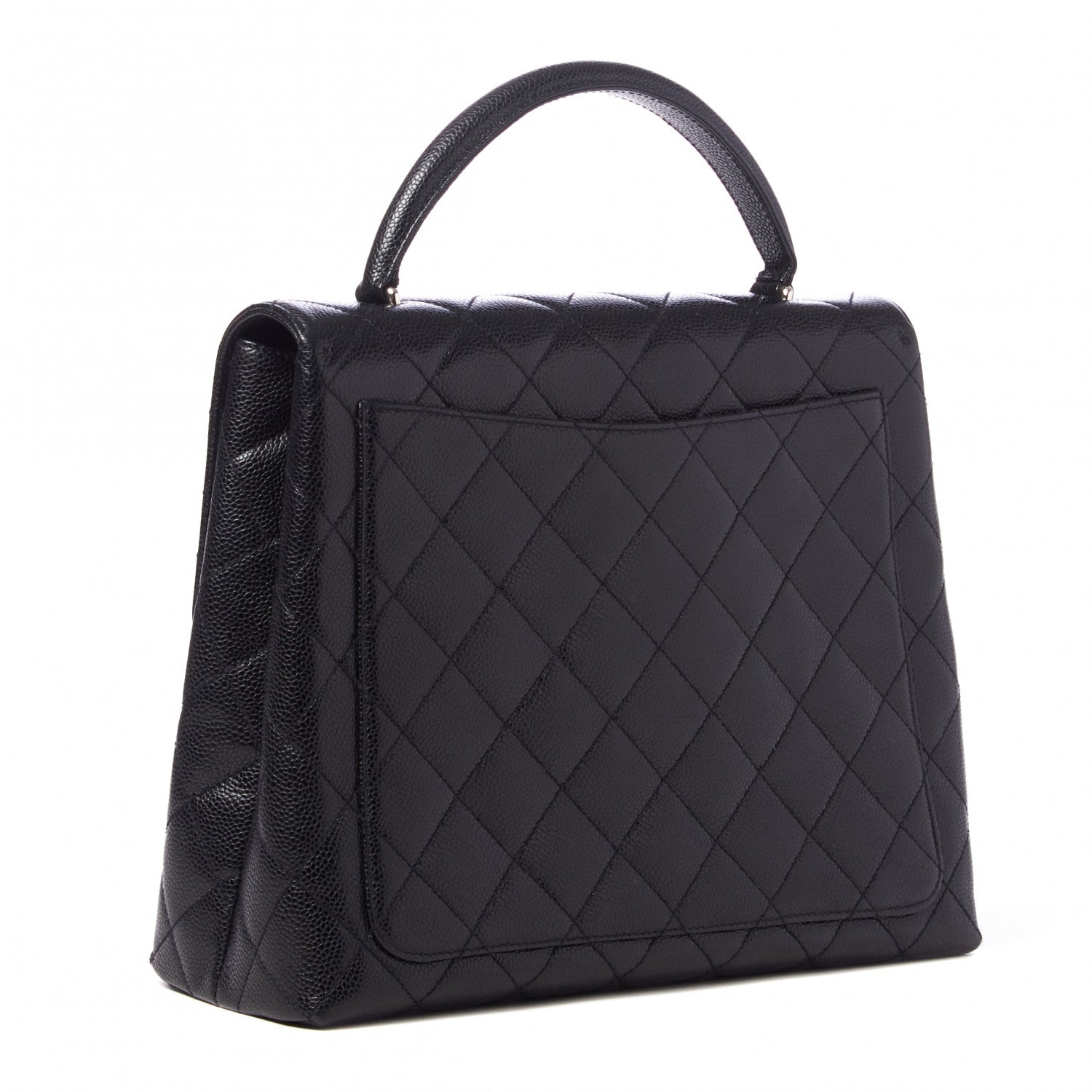 Chanel Caviar Quilted Jumbo Kelly Flap Black 2 of 9