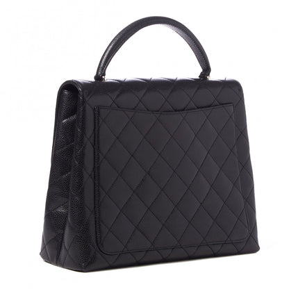 Chanel Caviar Quilted Jumbo Kelly Flap Black 2 of 9