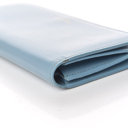 Saint Laurent Calfskin Classic Large Marquage Flap Wallet Blue 12 of 16