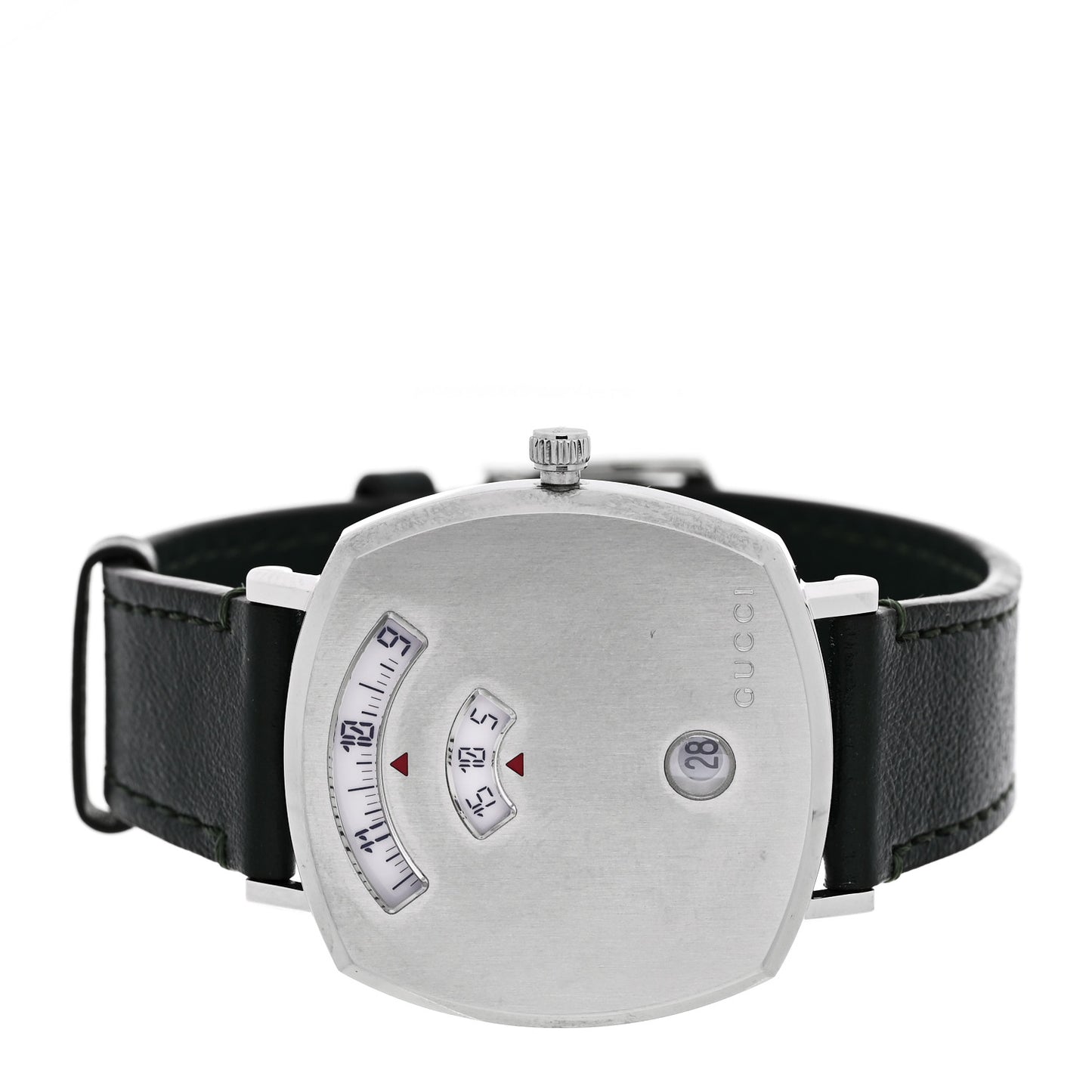 Stainless Steel Calfskin 35mm Grip Quartz Watch Green