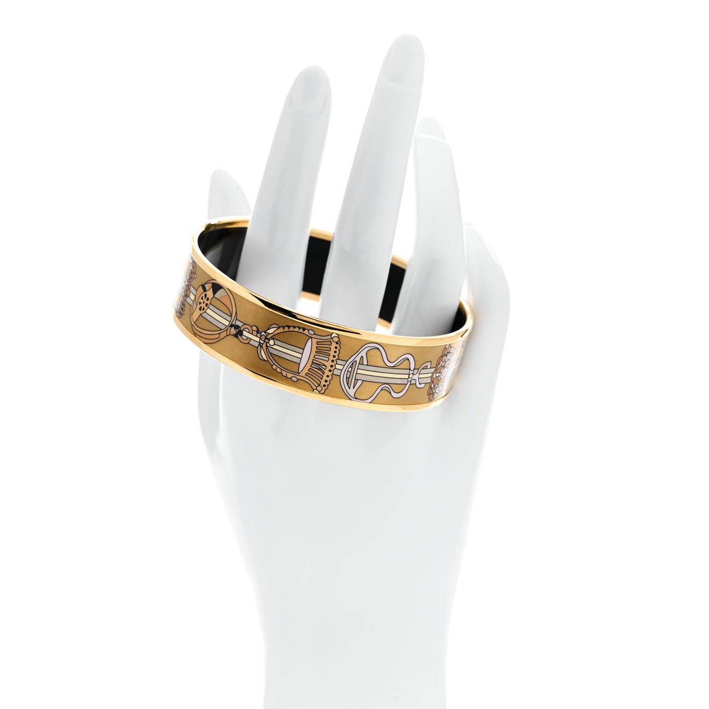 Enamel Printed Wide Concours D'Etriers Bracelet 70