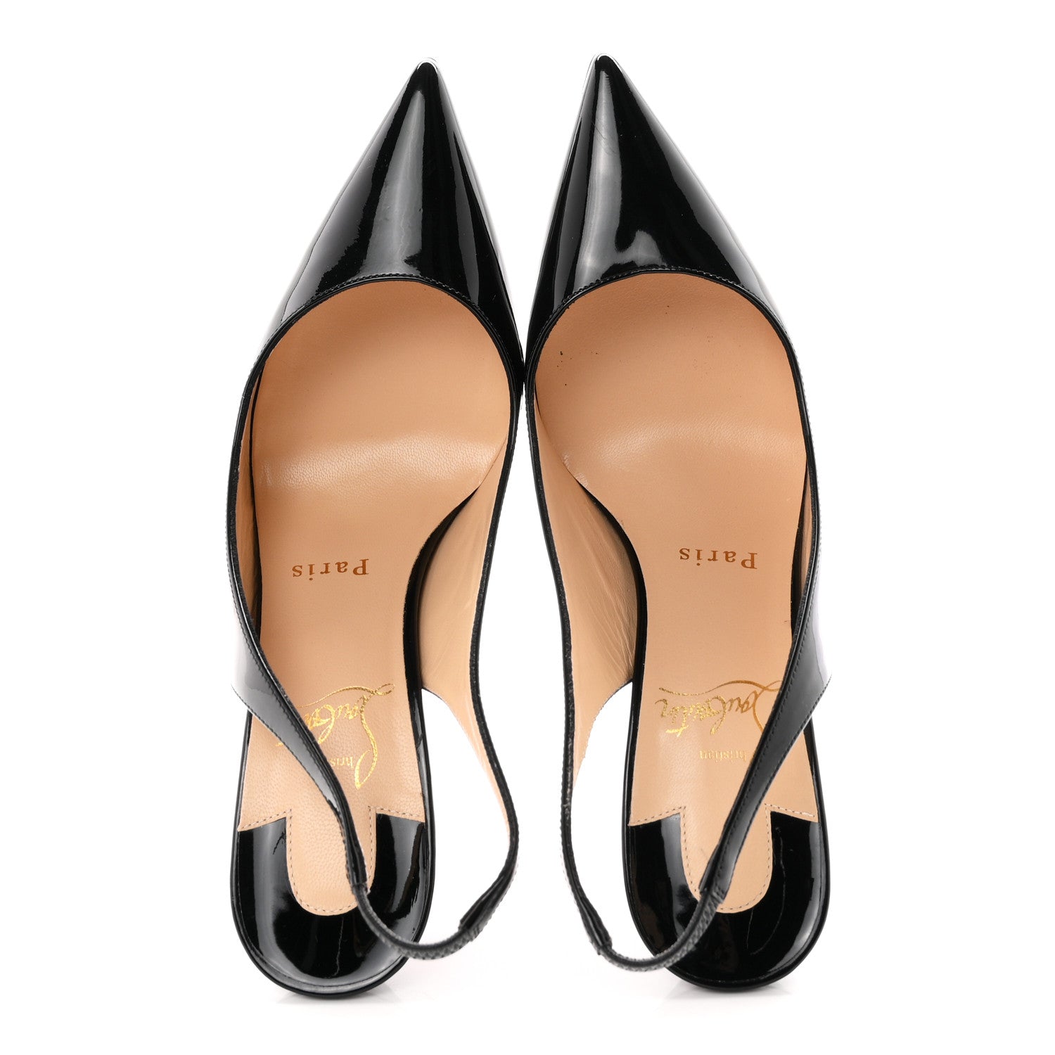 Christian Louboutin Patent Kate Sling 85 Pumps 35.5 Black 2 of 8