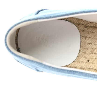 Hermes Denim Canvas Womens Trip Espadrilles 38 Bleu Clair 8 of 10
