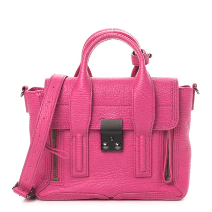 3.1 Phillip Lim Textured Calfskin Mini Pashli Satchel Fuchsia 1 of 18