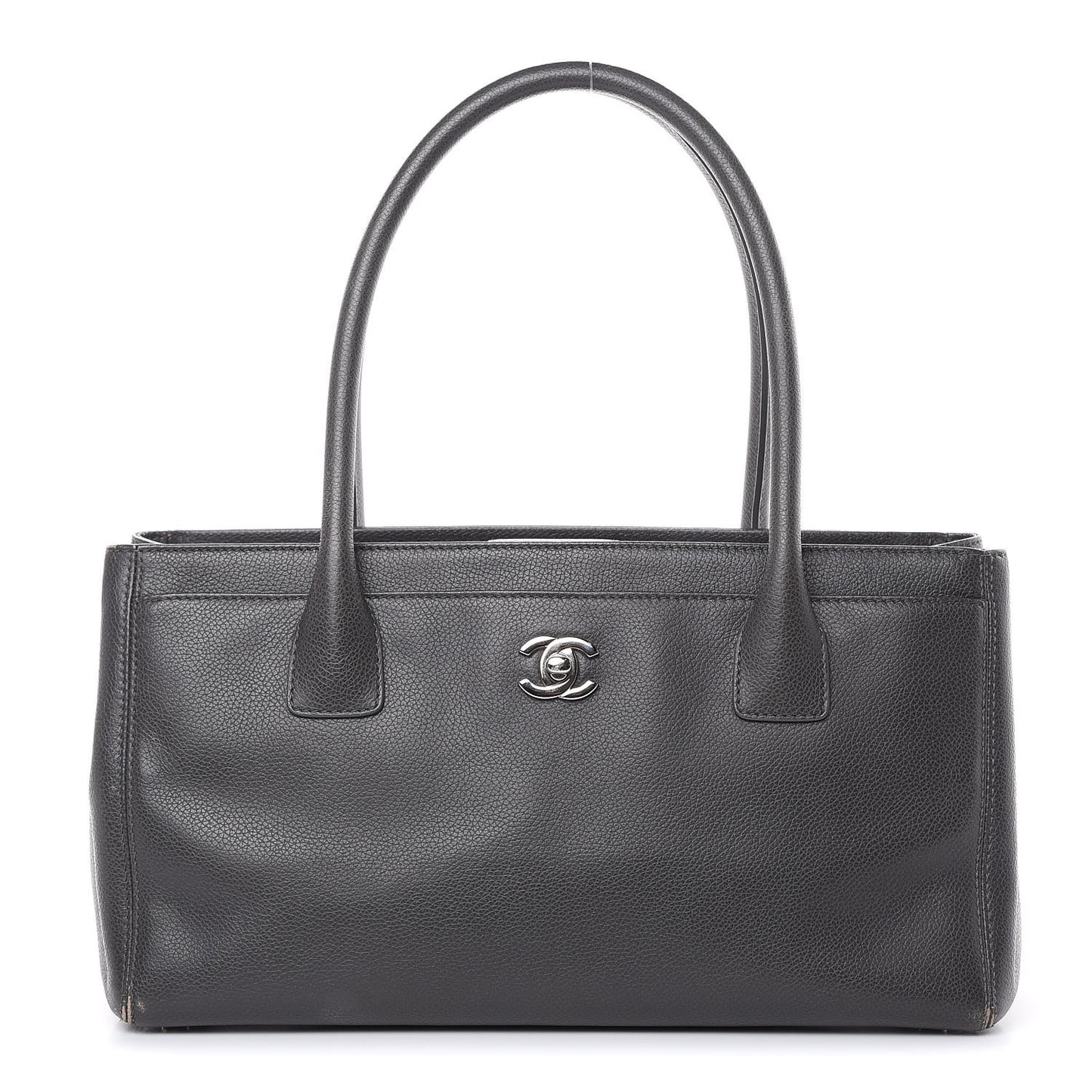 Calfskin Small Cerf Executive Shopper Tote Grey