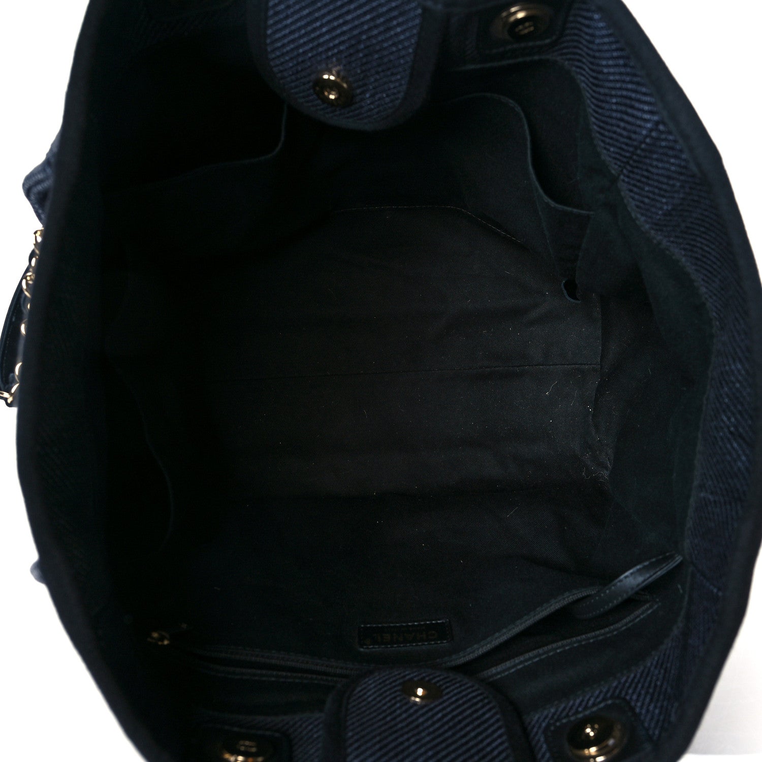 Chanel Mixed Fibers Calfskin Medium Deauville Tote Blue 4 of 11