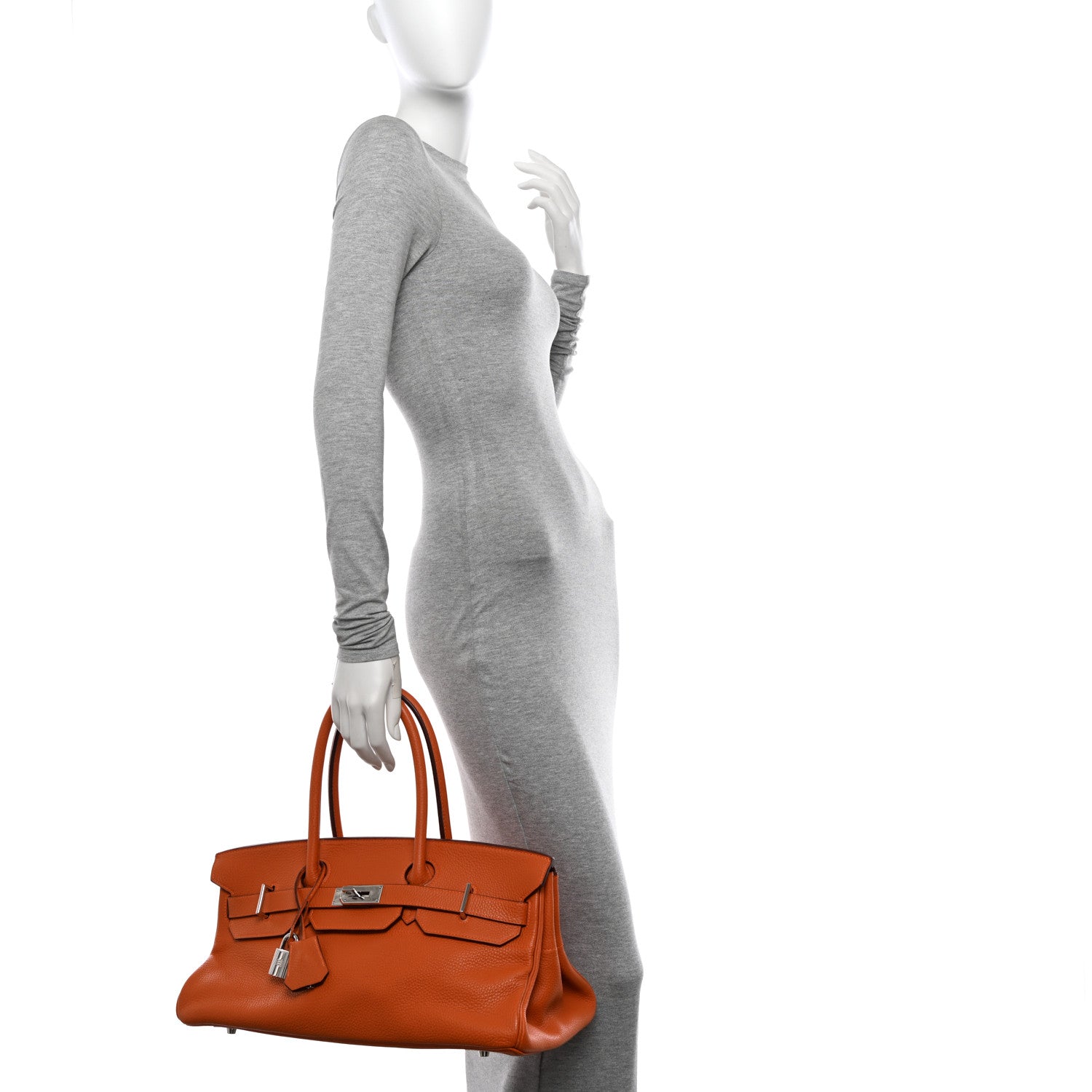 Hermes Taurillon Clemence JPG Birkin 42 Orange 2 of 12